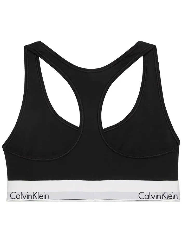 Женский бюстгальтер Icon Cotton без подкладки со спиной-борцовкой QF8493 Calvin Klein — изображение 1 из 1, черный