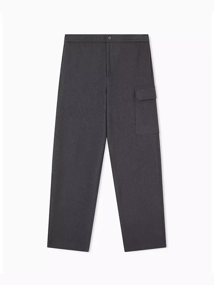 Мужские уютные брюки карго из шерсти Lab A|X Armani Exchange — изображение 5 из 5, серый