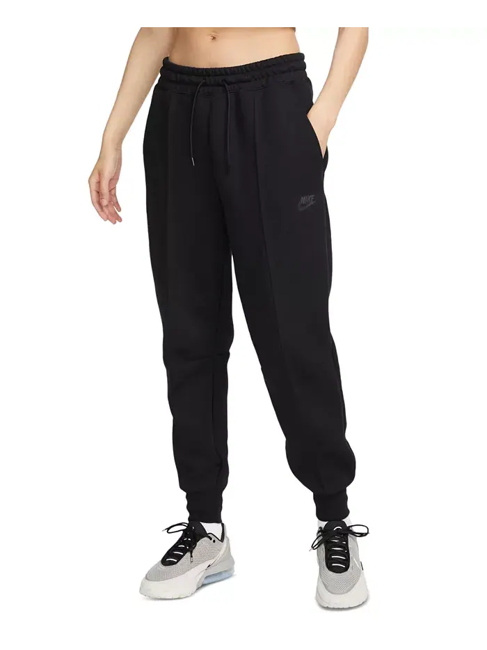 Женские спортивные брюки Tech Fleece Mid-Rise Nike — изображение 1 из 8, черный