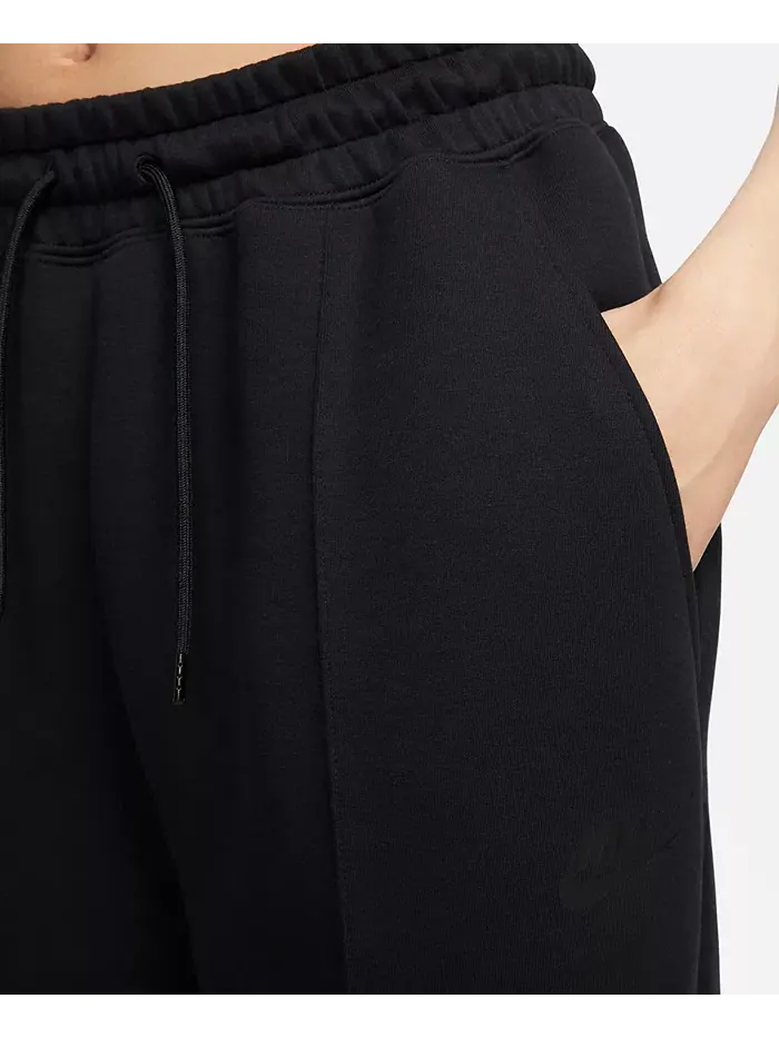Женские спортивные брюки Tech Fleece Mid-Rise Nike — изображение 7 из 8, черный