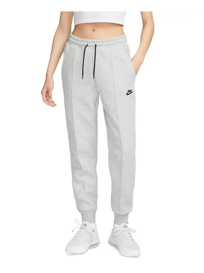 Женские спортивные брюки Tech Fleece Mid-Rise Nike — изображение 1 из 8, серый