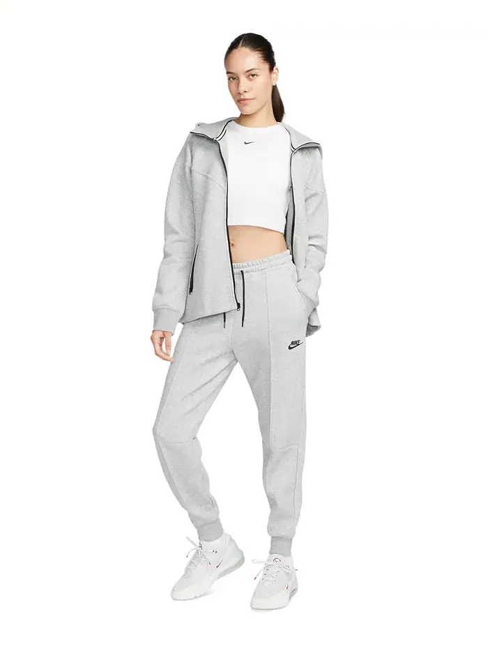 Женские спортивные брюки Tech Fleece Mid-Rise Nike — изображение 2 из 8, серый