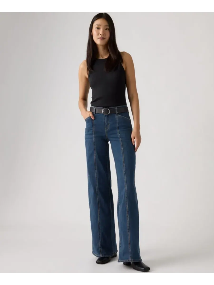 Женские джинсы 318 с широкими штанинами и швом Levi's — изображение 2 из 4, джинсовый синий