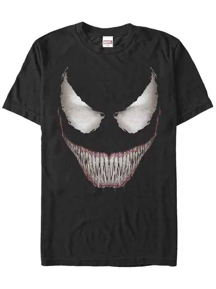 Мужская футболка Venom Face с коротким рукавом Fifth Sun — изображение 1 из 1, черный