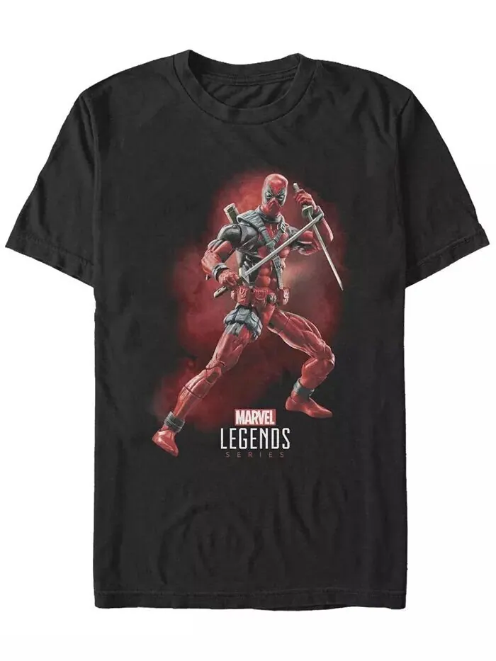 Мужская футболка с коротким рукавом Marvel Legends Deadpool Crew Fifth Sun — изображение 1 из 1, черный