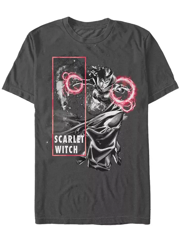 Футболка с коротким рукавом Marvel Men's Comic Collection The Scarlet Witch Blast Fifth Sun — изображение 1 из 1, темно-серый