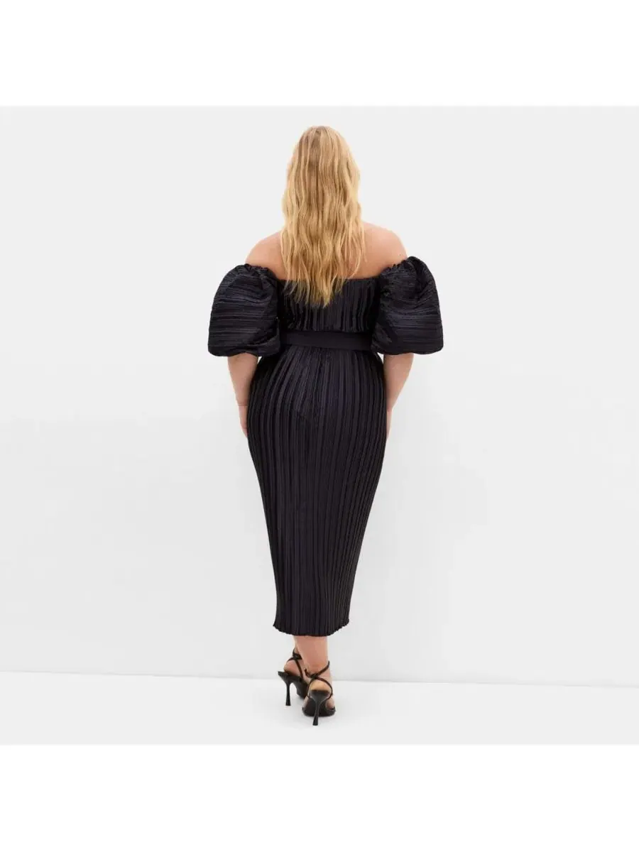 Женское плиссированное платье миди Krista CITY CHIC — изображение 2 из 5, синий