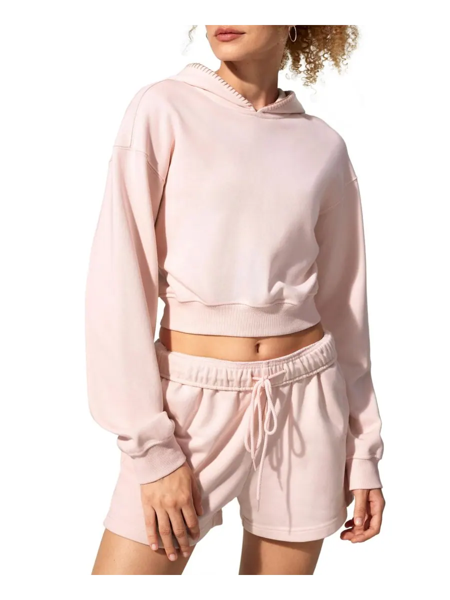 Укороченная толстовка Seamflow Poise Pullover Hoddie LILYSILK — изображение 1 из 5, розовый