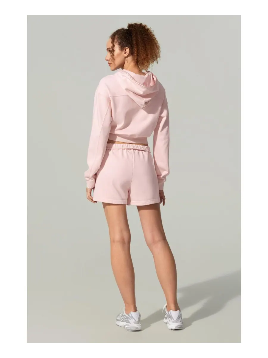 Укороченная толстовка Seamflow Poise Pullover Hoddie LILYSILK — изображение 2 из 5, розовый