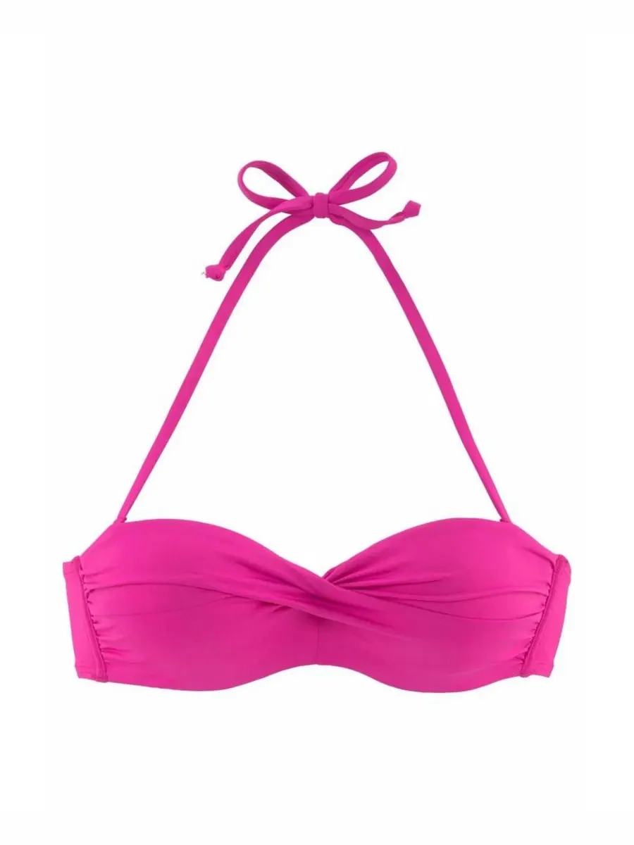 Коллекция бикини-топов и трусиков Twist Bandeau Lascana — изображение 4 из 6, розовый