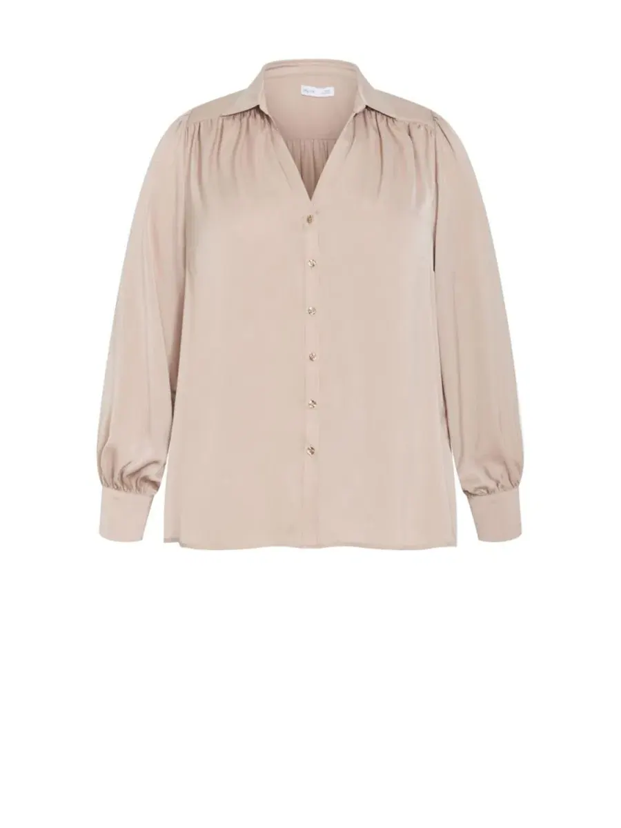 Женская рубашка Hadlee City Chic — изображение 4 из 5, бежевый