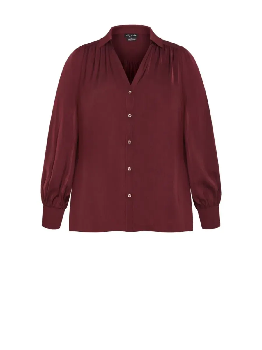 Женская рубашка Hadlee City Chic — изображение 3 из 5, красный