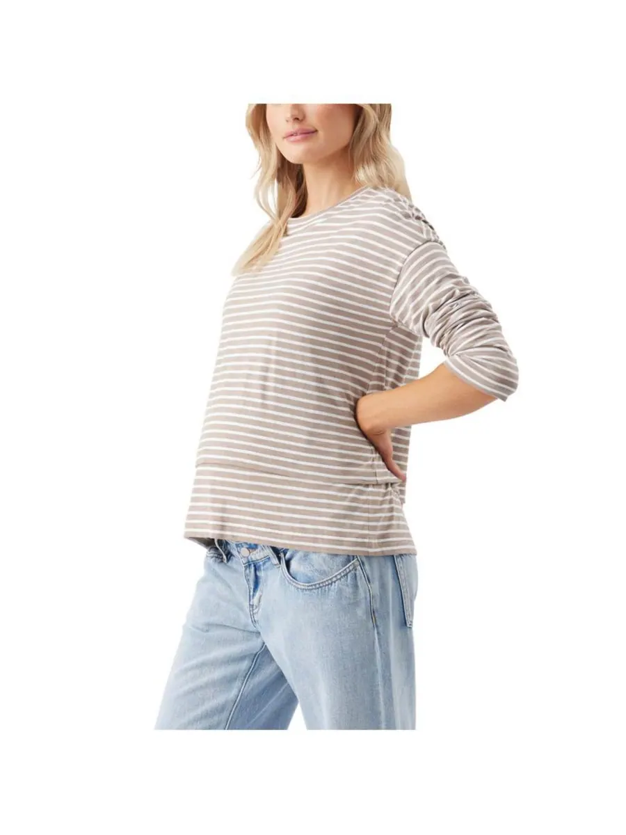 Топ для беременных и кормящих мам Claudette с длинными рукавами Ripe Maternity — изображение 2 из 3, белый