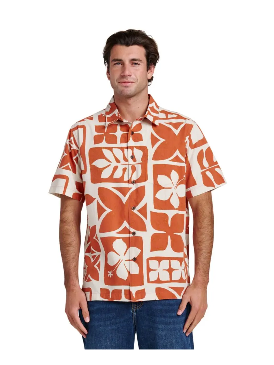 Мужская рубашка Quiksilver Tiki Island Quiksilver Waterman, Hot Sauce — изображение 1 из 3