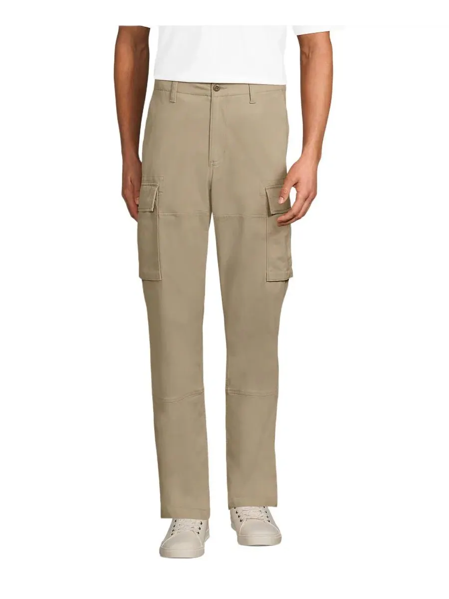 Мужские брюки-карго Knockabout Easy Classic Fit Lands' End — изображение 1 из 2, бежевый