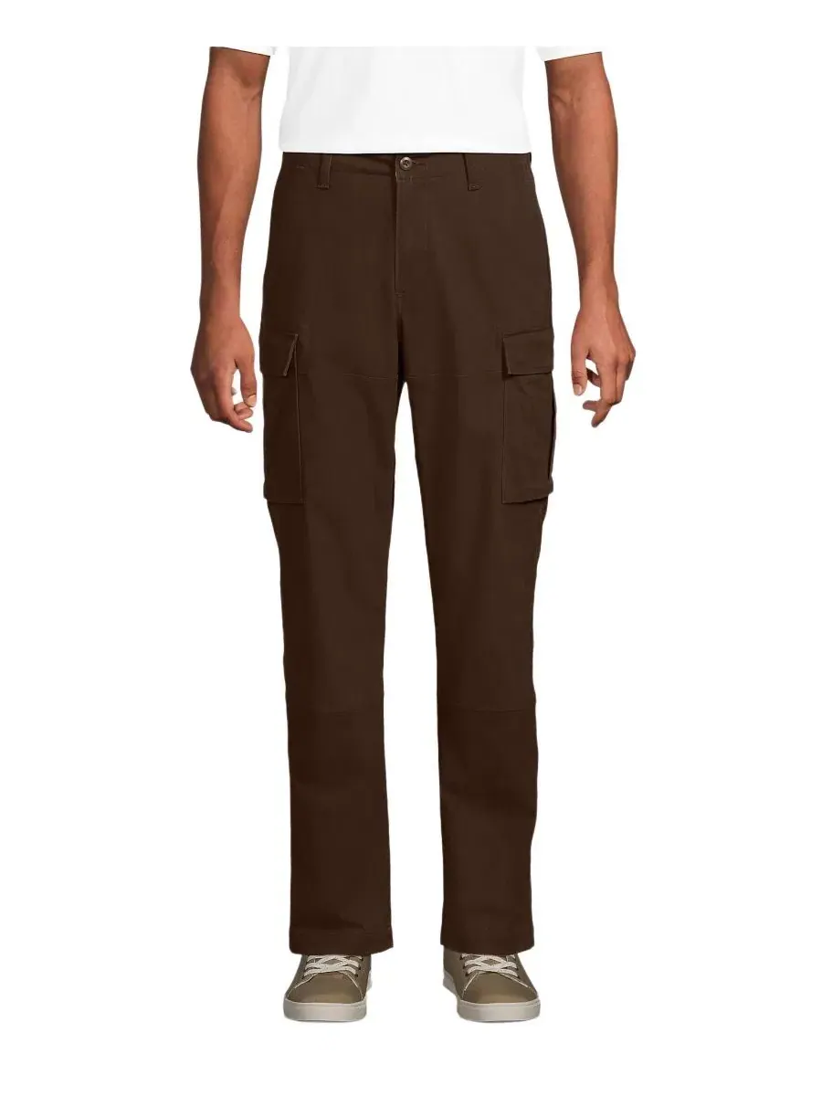Мужские брюки-карго Knockabout Easy Classic Fit Lands' End — изображение 1 из 2, коричневый