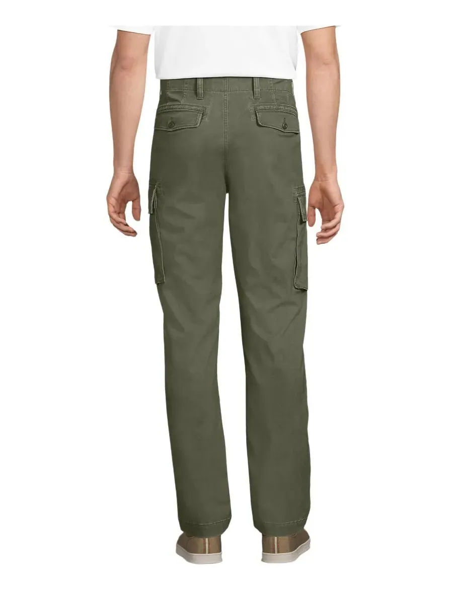 Мужские брюки-карго Knockabout Easy Classic Fit Lands' End — изображение 2 из 2, зеленый