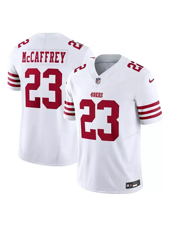 Футболка Nike Christian McCaffrey San Francisco 49ers Vapor F.U.S.E. Limited для мужчин Logo Inc. — белый
