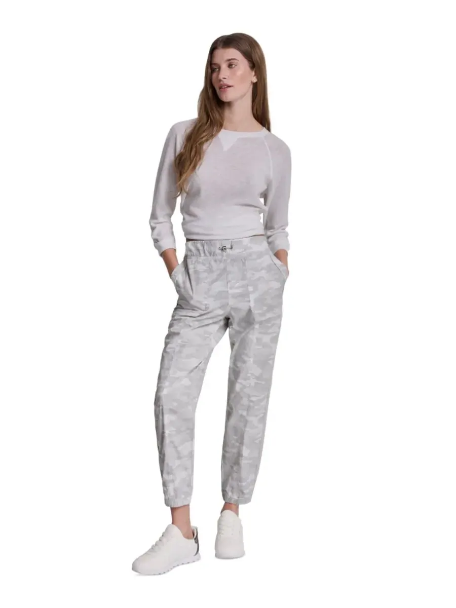 Женские спортивные брюки с высокой посадкой, эластичным поясом и швом DKNY Sport — изображение 2 из 6, серый