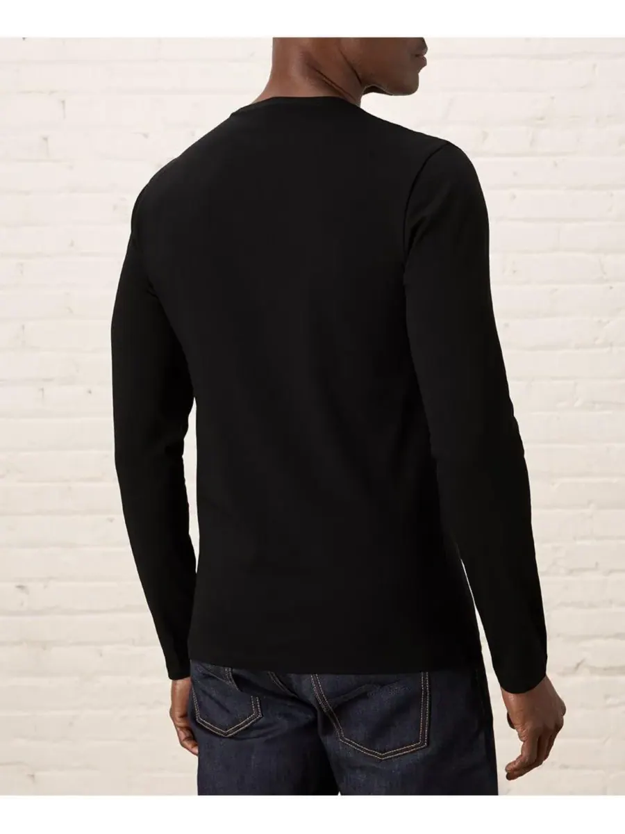 Мужская футболка с длинным рукавом Luxe Signature Slim, изготовленная из органического хлопка Pact — изображение 4 из 5