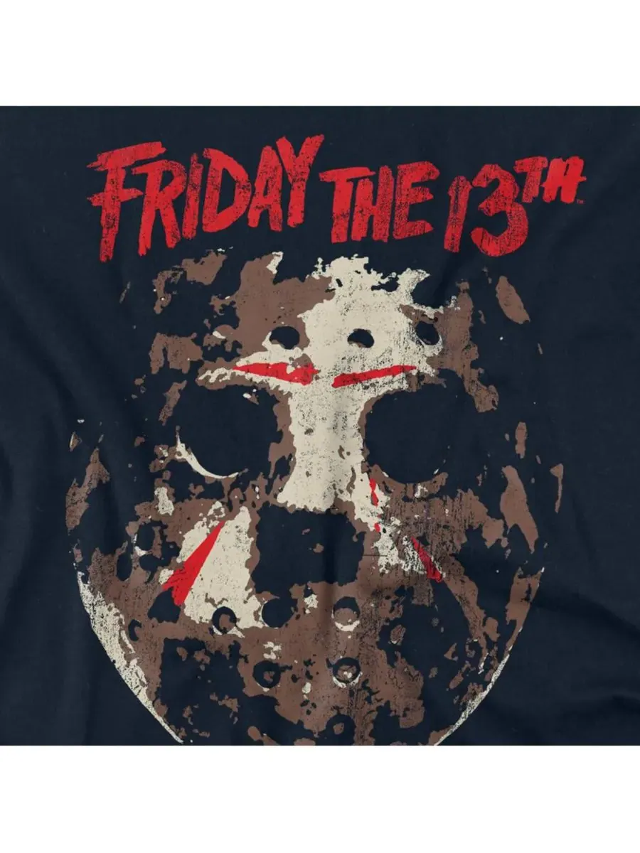 Мужская футболка с грубой маской Friday The 13th — изображение 2 из 3, темно-синий