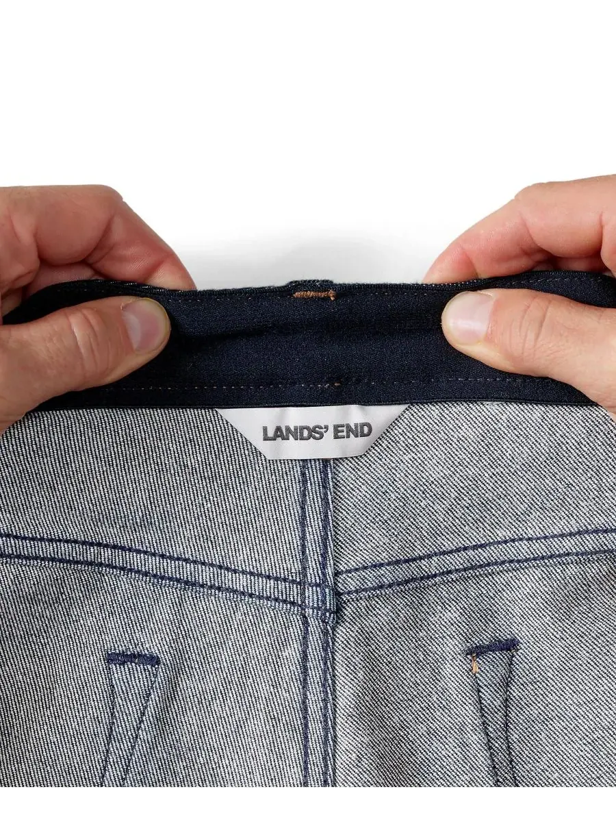 Lands' End Мужские джинсы Forever Blue с эластичным поясом и классическим кроем — изображение 3 из 3, синий