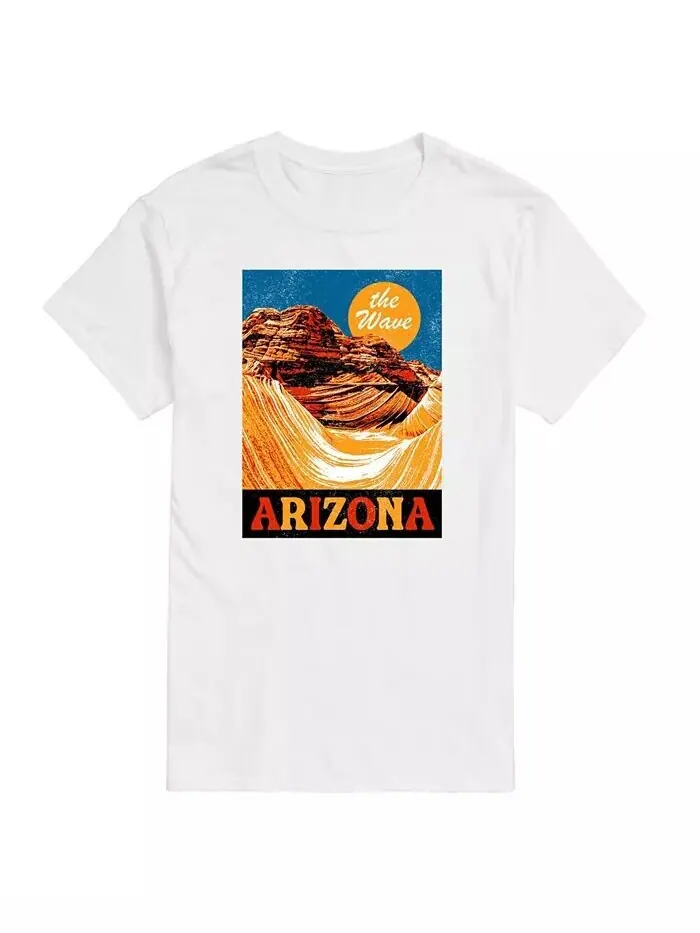 Hybrid Apparel Мужская футболка с коротким рукавом The Wave Arizona AIRWAVES — изображение 1 из 3, белый
