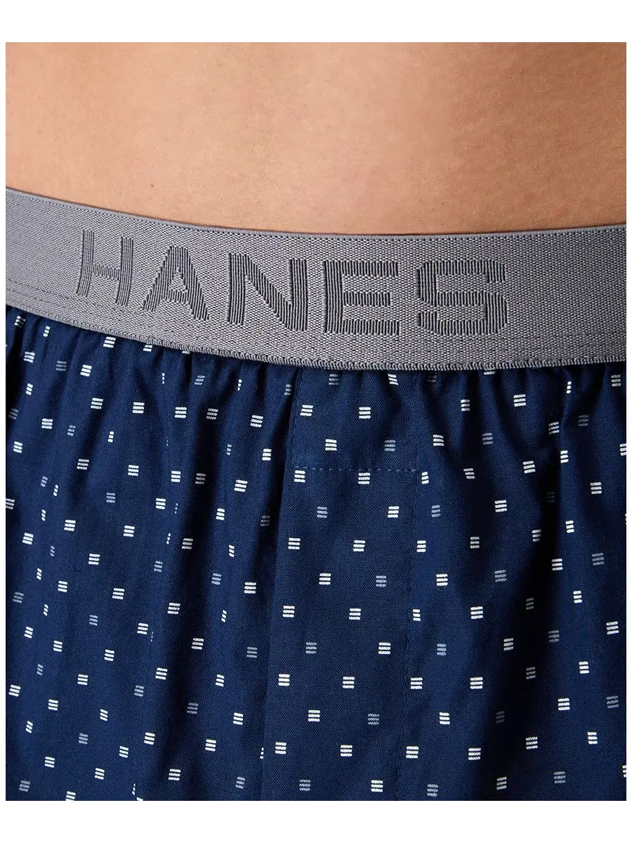 Hanes Мужские боксеры из тканого материала Ultimate, комплект из 4 штук — изображение 4 из 5, разноцветный