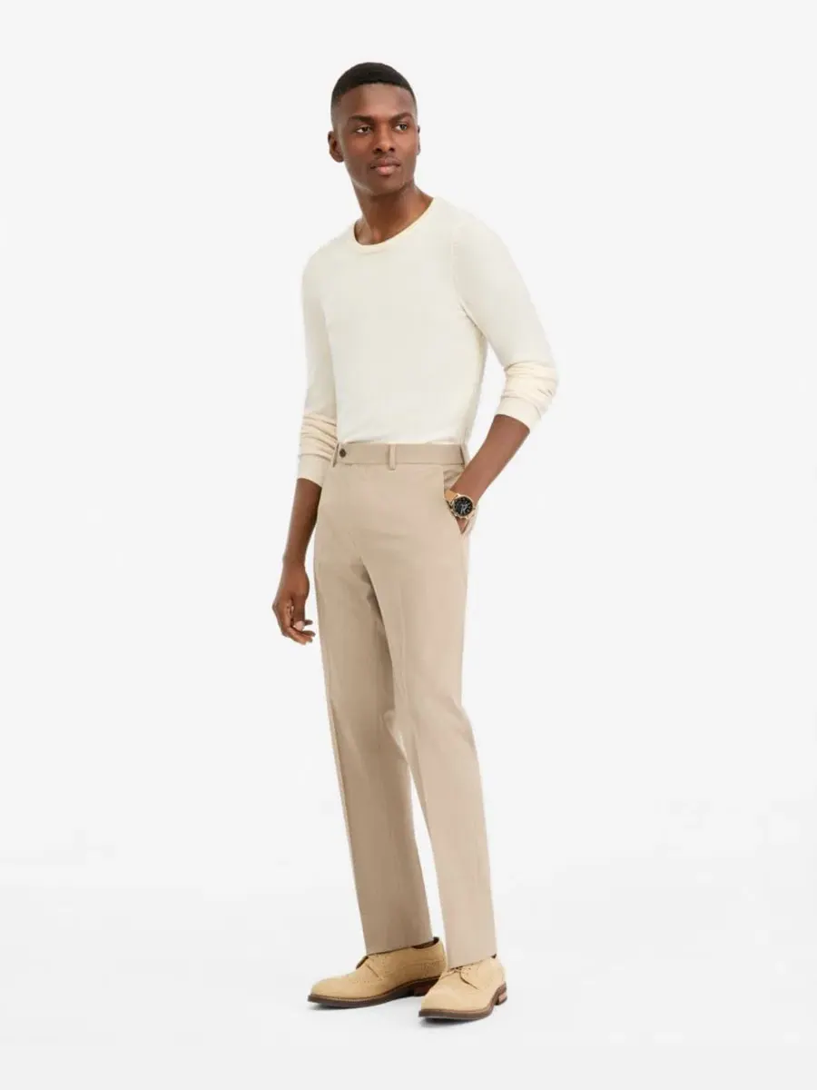 Брюки классические Slim Fit Solid Bar III — изображение 2 из 6, бежевый