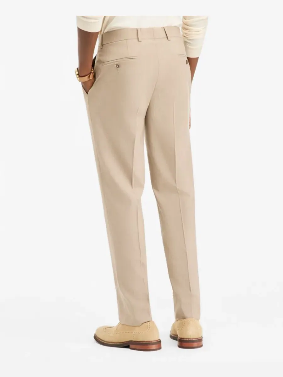 Брюки классические Slim Fit Solid Bar III — изображение 4 из 6, бежевый