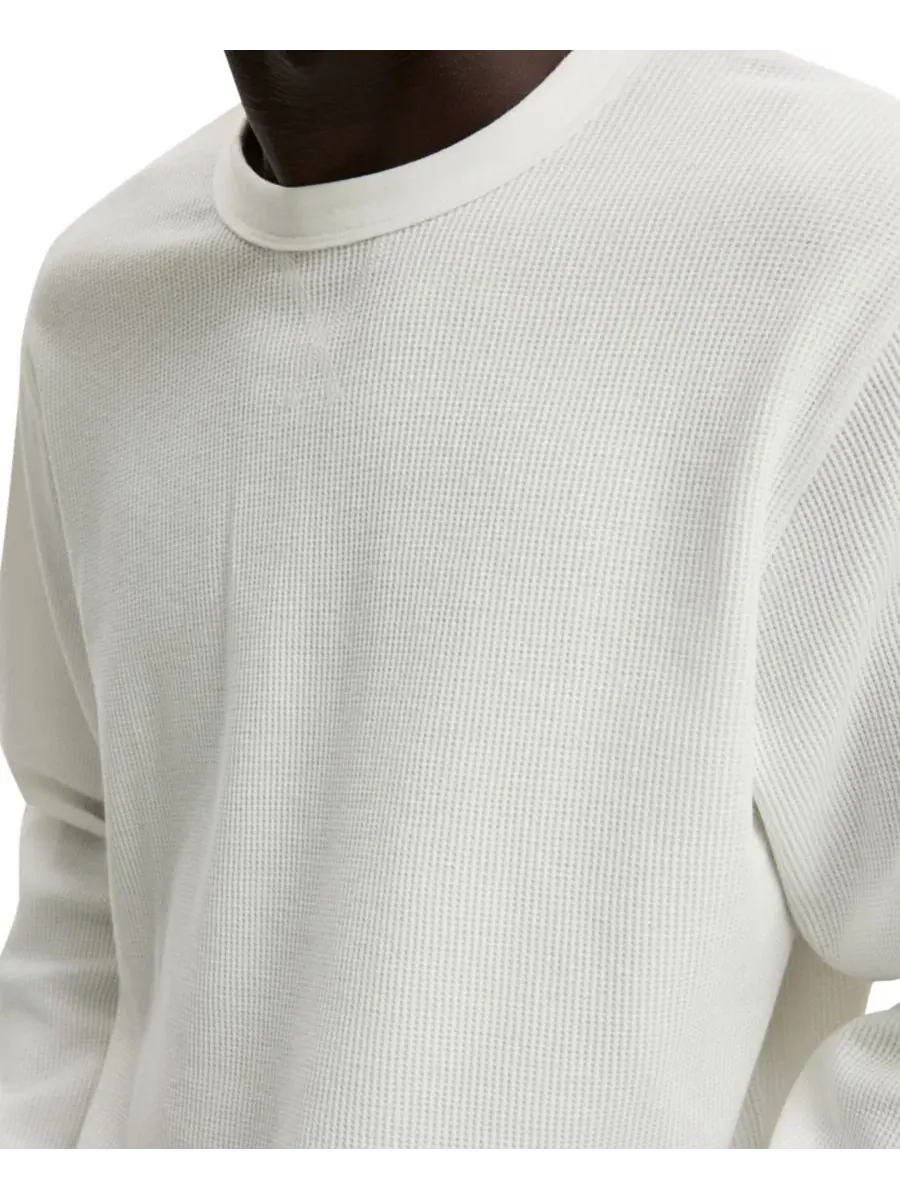 Футболка с длинным рукавом, вафельная текстура COTTON ON — изображение 3 из 4, винтажный белый