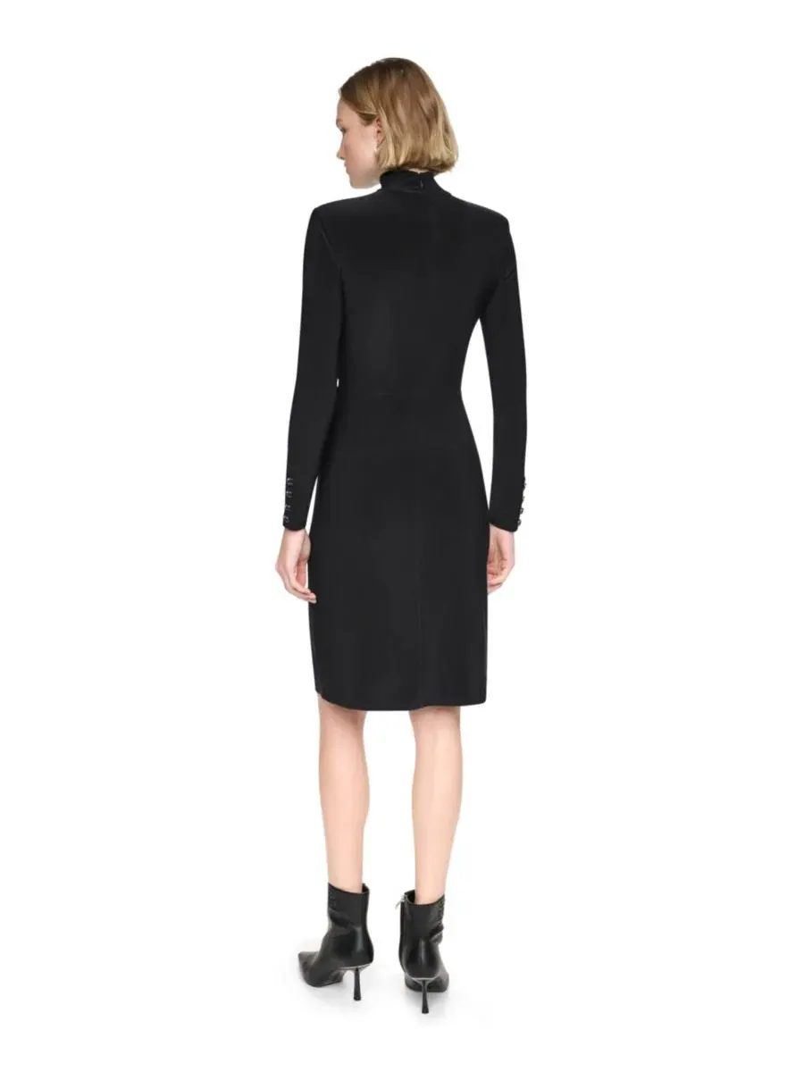Платье-футляр с узлом на талии, с длинным рукавом DKNY — изображение 5 из 5, черный