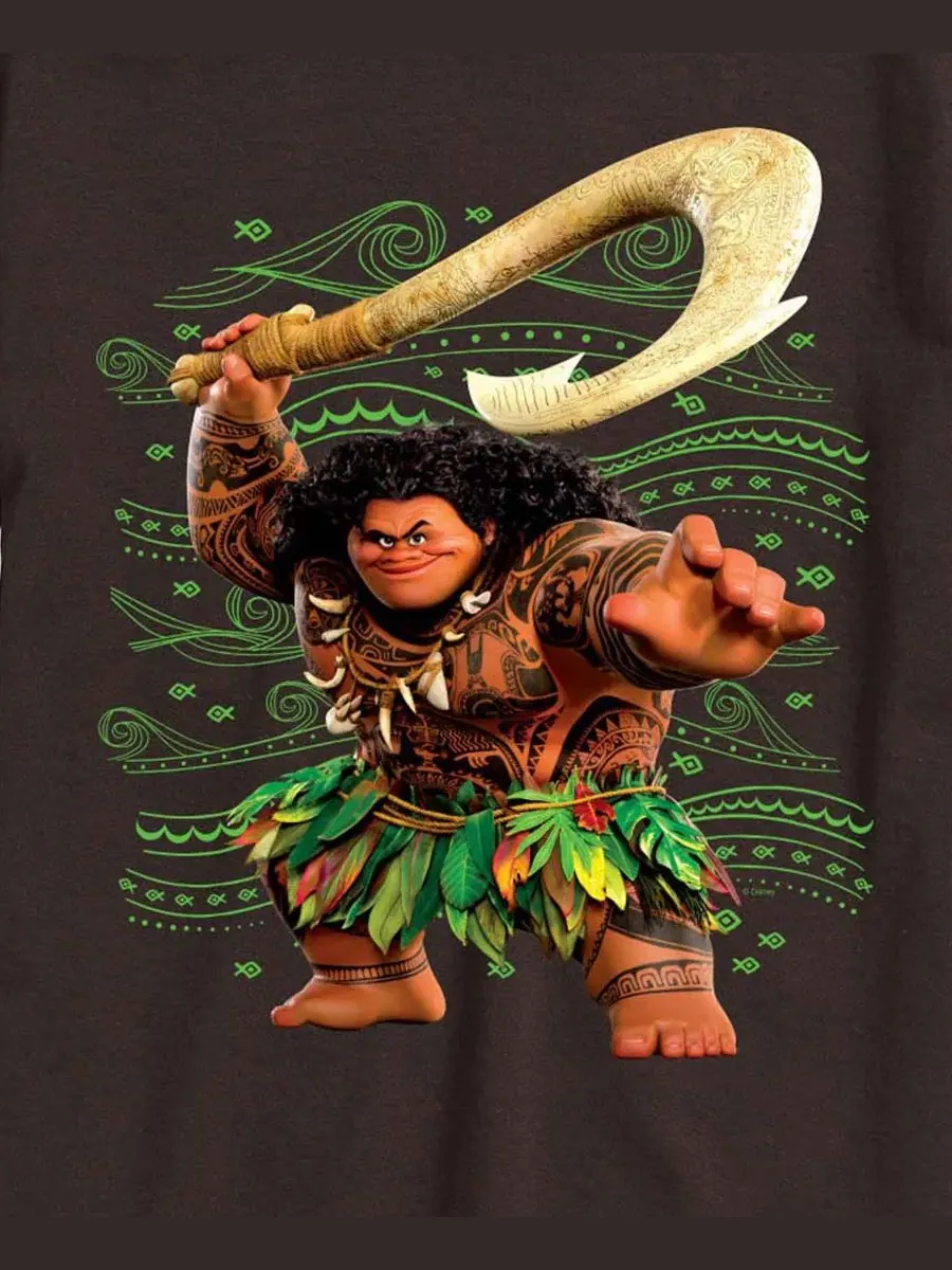 Футболка с графическим принтом Moana Maui Greatest AIRWAVES — изображение 3 из 3, коричневый