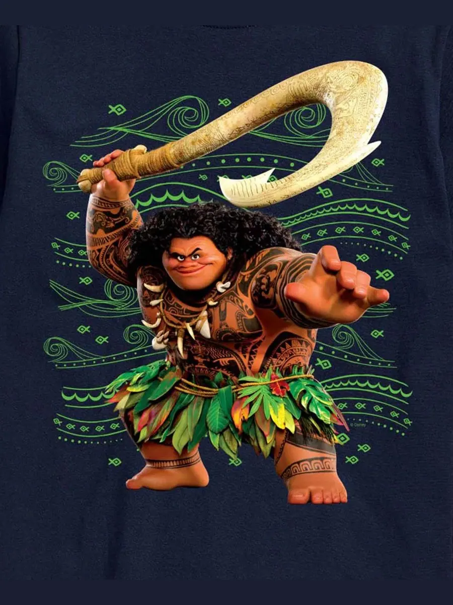 Футболка с графическим принтом Moana Maui Greatest AIRWAVES — изображение 3 из 3, темно-синий