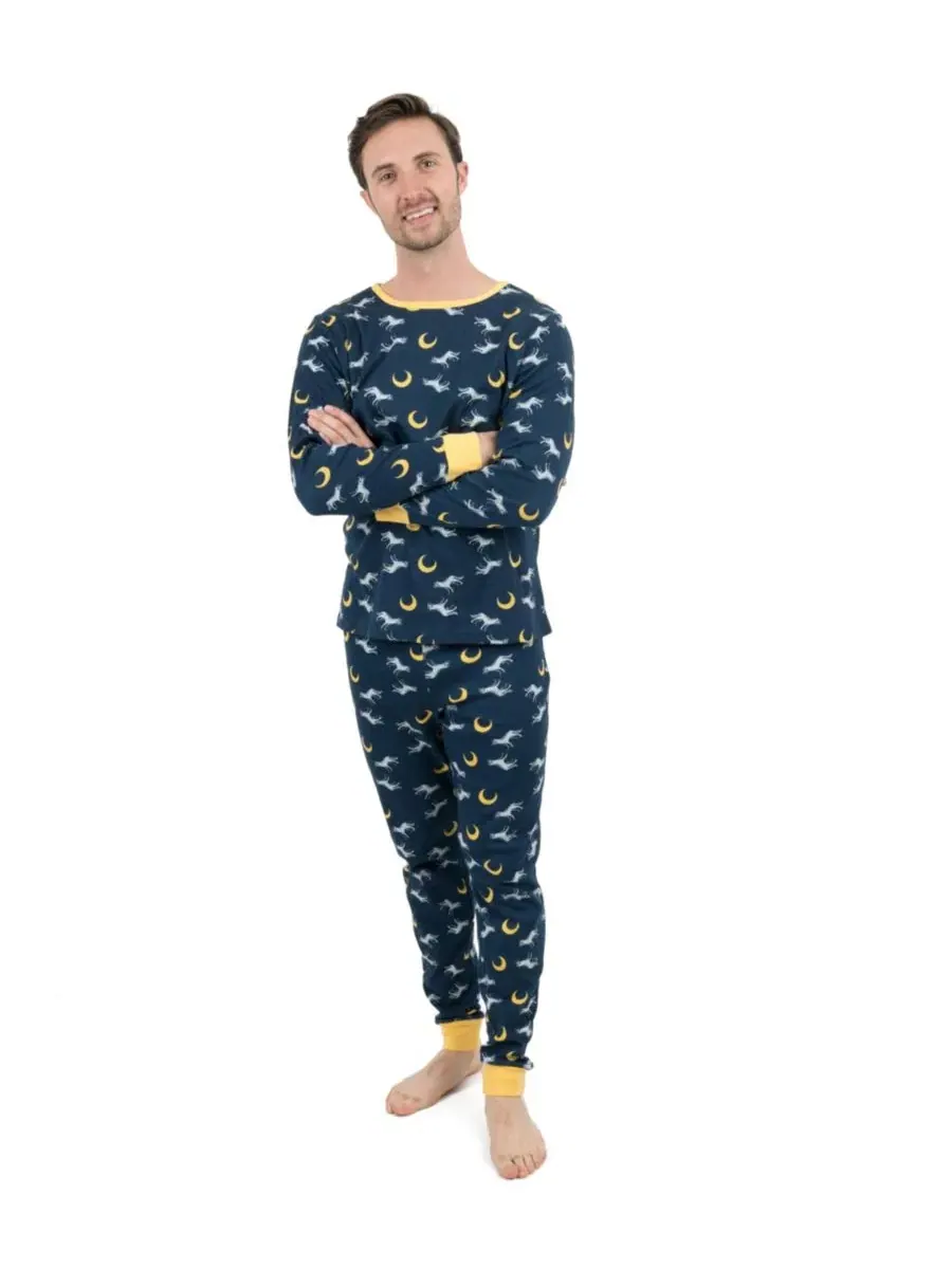 Комплект пижамы с длинным рукавом и брюками Wolf & Moon Navy Leveret