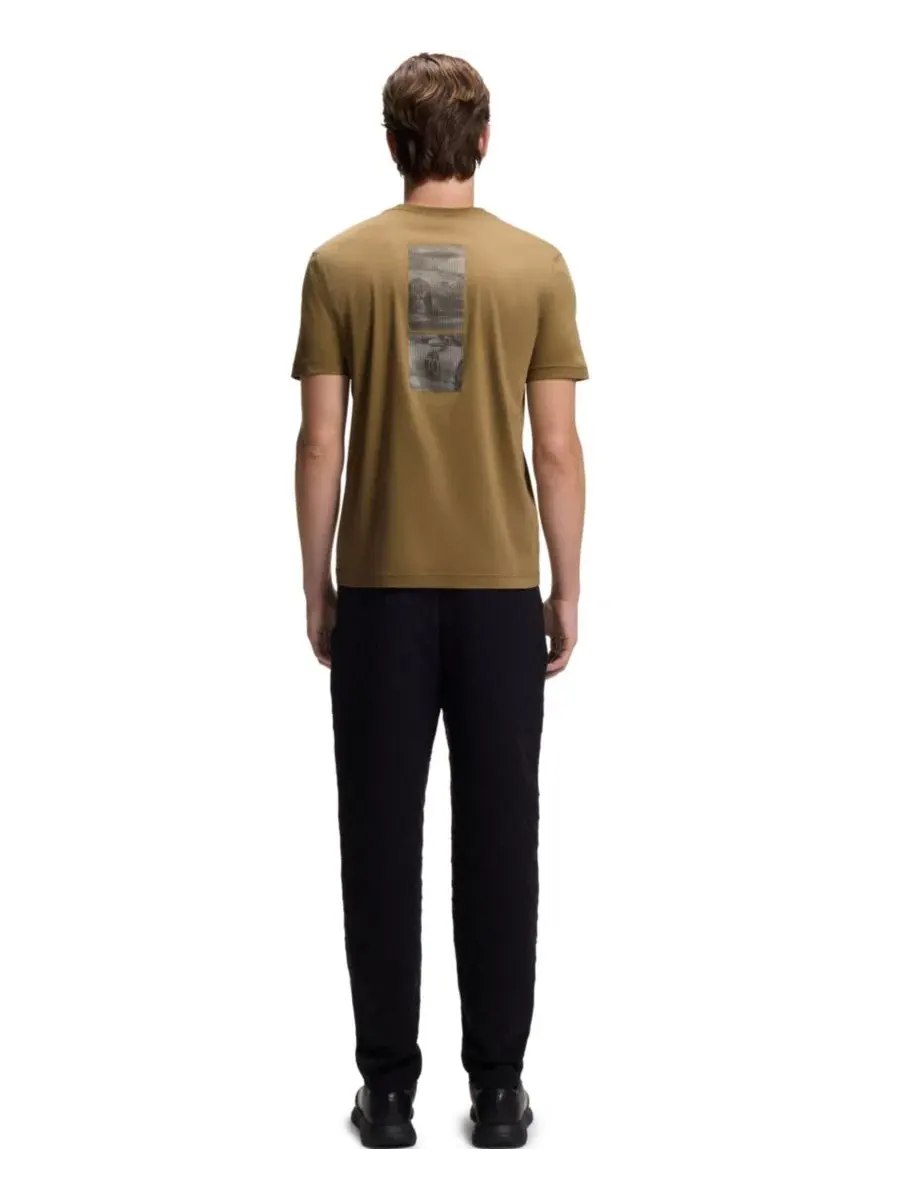 Футболка с длинным рукавом x Porsche Men's Mercerized-Cotton Regular-Fit T-Shirt Hugo Boss — изображение 3 из 5, коричневый