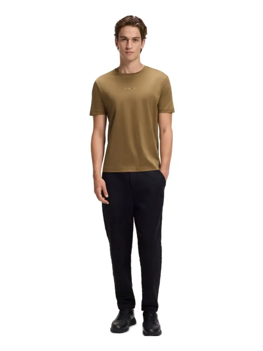 Футболка с длинным рукавом x Porsche Men's Mercerized-Cotton Regular-Fit T-Shirt Hugo Boss — изображение 4 из 5, коричневый