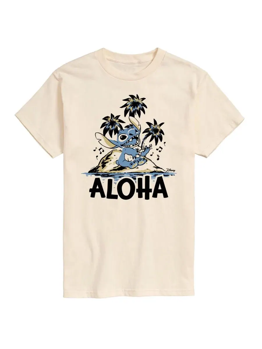 Футболка с длинным рукавом с принтом Lilo and Stitch Aloha Island Graphic AIRWAVES — изображение 1 из 3, бежевый