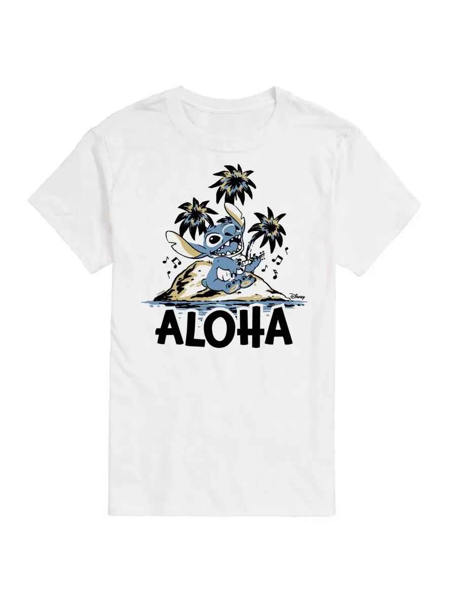 Футболка с принтом Lilo and Stitch Aloha Island AIRWAVES — изображение 1 из 3, белый