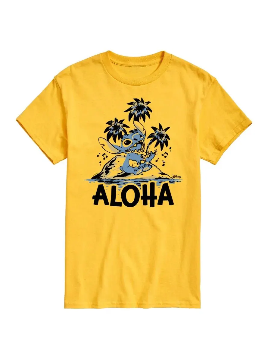 Футболка с принтом Aloha Island Lilo and Stitch AIRWAVES — изображение 1 из 3, желтый