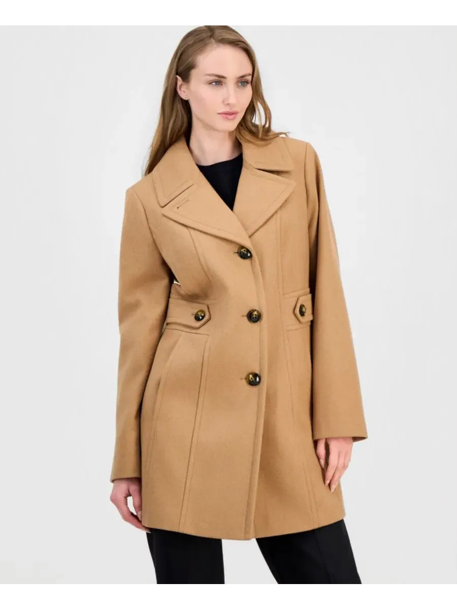 Пальто однобортное с поясом Anne Klein