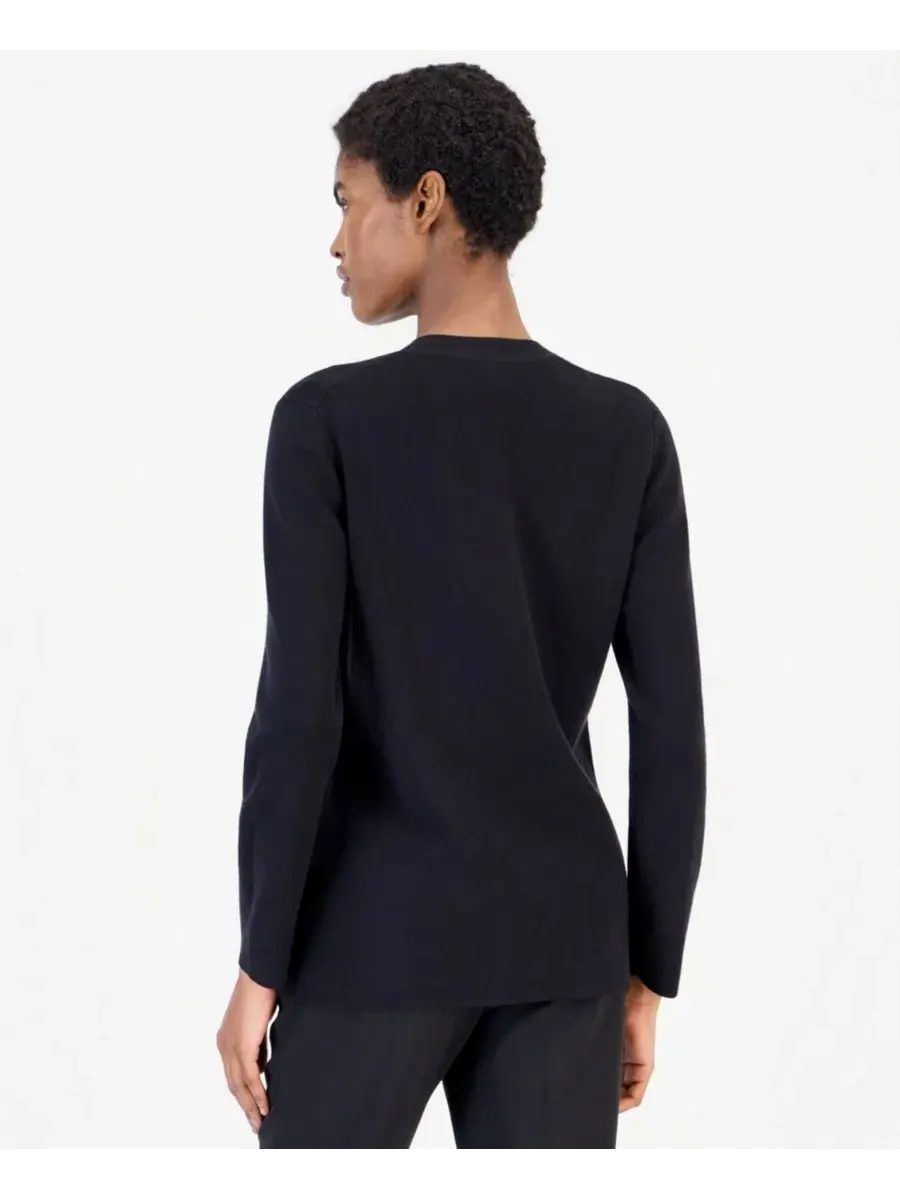 Кардиган с V-образным вырезом и четырьмя накладными карманами Anne Klein — изображение 4 из 4, черный