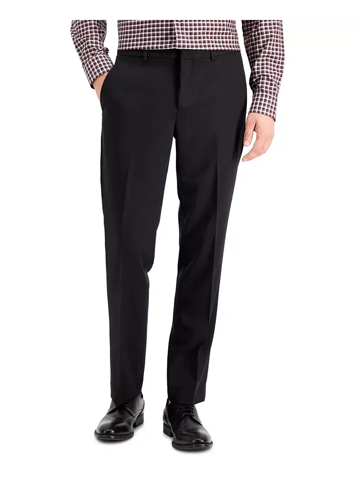 Мужские брюки Modern-Fit Stretch Solid Resolution Perry Ellis Portfolio — изображение 1 из 7, черный