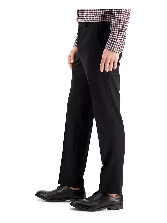 Мужские брюки Modern-Fit Stretch Solid Resolution Perry Ellis Portfolio — изображение 3 из 7, черный