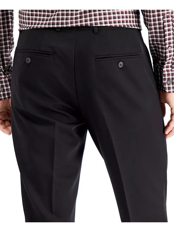 Мужские брюки Modern-Fit Stretch Solid Resolution Perry Ellis Portfolio — изображение 5 из 7, черный