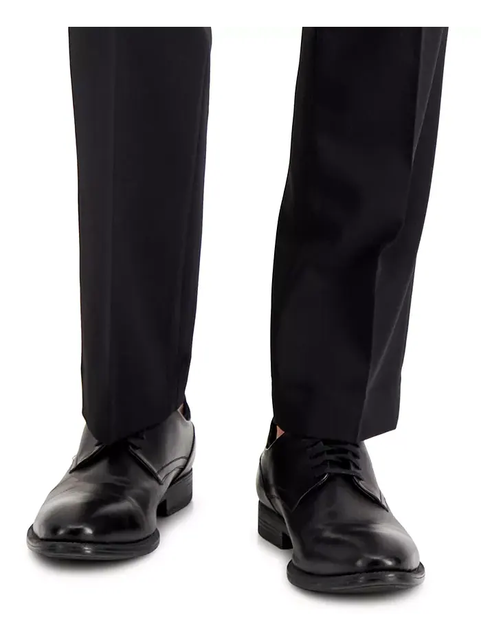 Мужские брюки Modern-Fit Stretch Solid Resolution Perry Ellis Portfolio — изображение 6 из 7, черный
