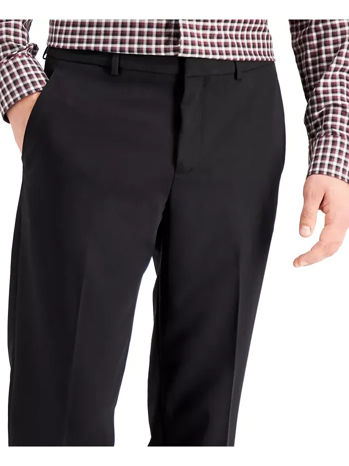 Мужские брюки Modern-Fit Stretch Solid Resolution Perry Ellis Portfolio — изображение 7 из 7, черный