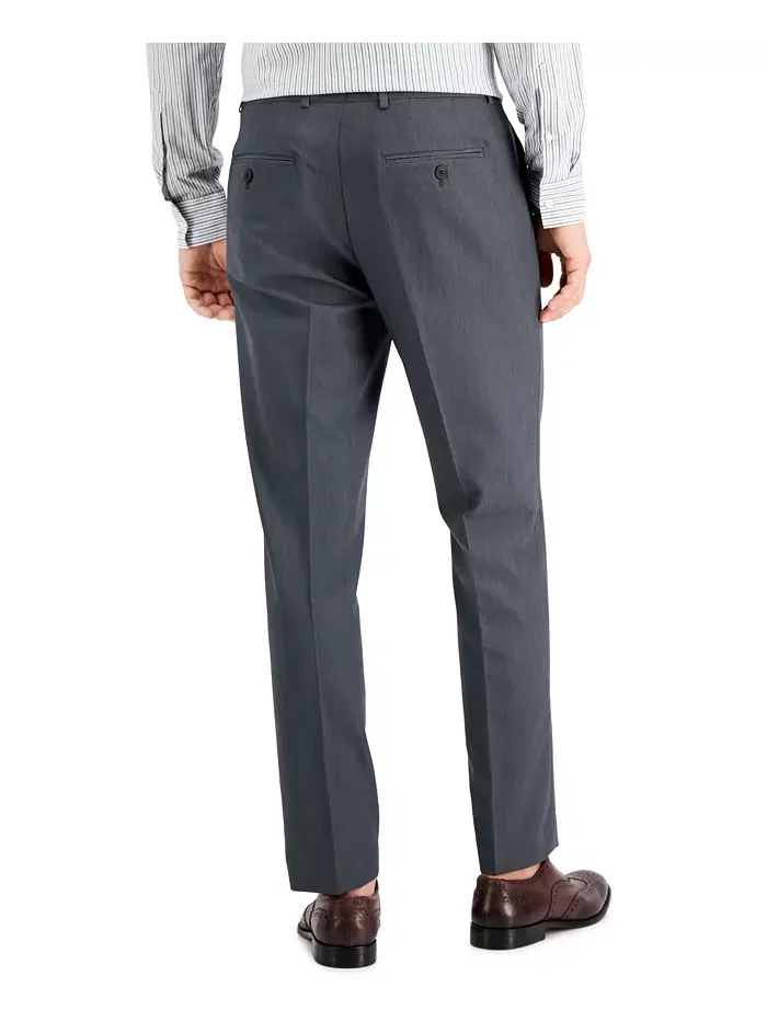 Мужские брюки Modern-Fit Stretch Solid Resolution Perry Ellis Portfolio — изображение 2 из 7, жемчужный