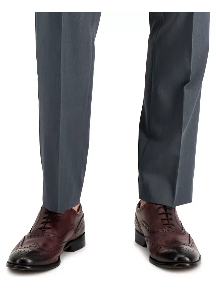 Мужские брюки Modern-Fit Stretch Solid Resolution Perry Ellis Portfolio — изображение 6 из 7, жемчужный