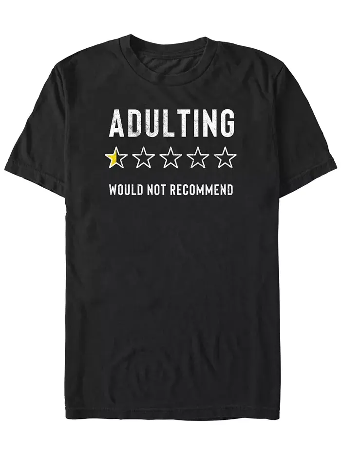 Мужская футболка с коротким рукавом Adulting Ratings Fifth Sun — изображение 1 из 3, черный